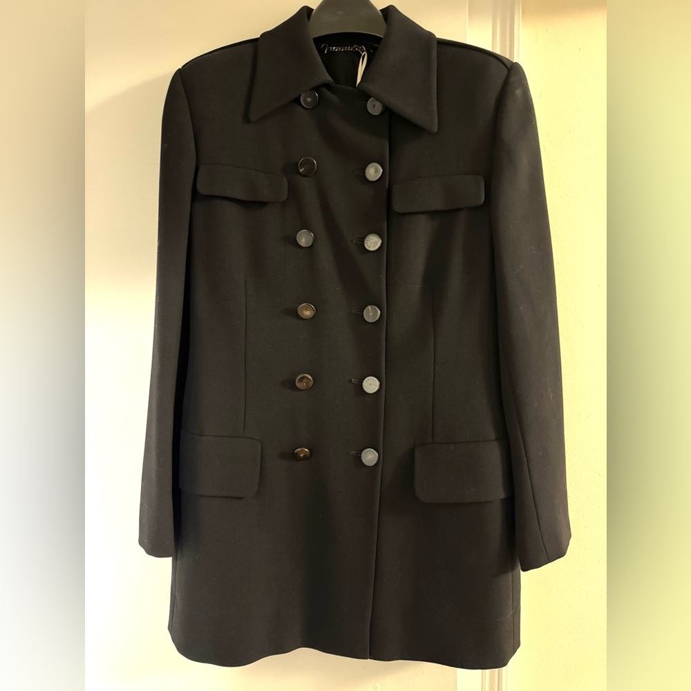 Vintage Gucci 1996 Tom Ford era Military Double Breasted Blazer 40